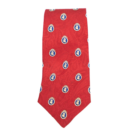 Adam Smith Red Paisley Necktie (LI-4)