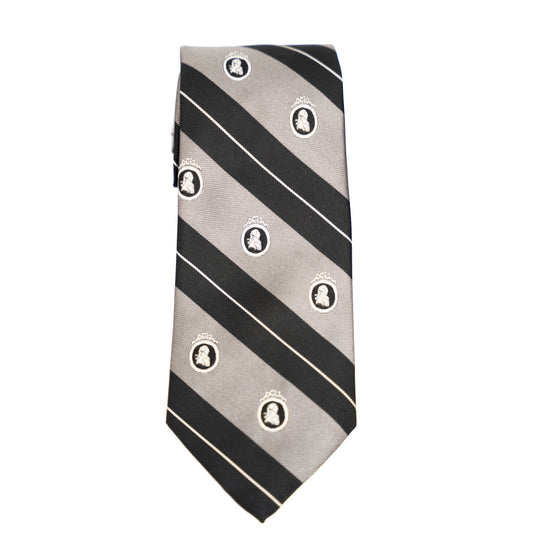 Adam Smith Black and Grey Necktie (LI-8)